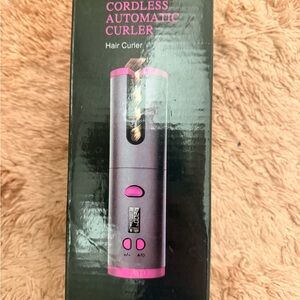 Cordless Automatic Hair Curler - Pink and Gray